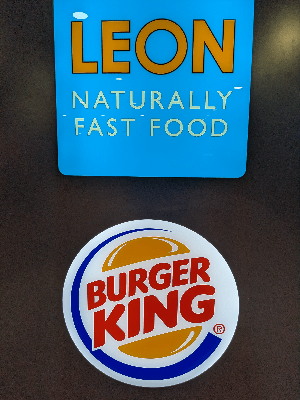 Leon and Burger King at Eurotunnel Folkestone to Calais