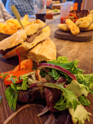 The Fleece Inn Steak Sandwich