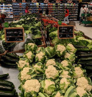 Auchan supermarket in Cascais Vegetables