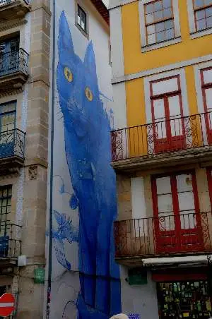 The Cat Mural Porto Portugal