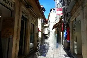 Trogir Narrow cobblestone streets